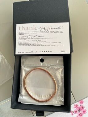 Rose Gold Bangle Bracelet - Elegant Women’s Jewelry
